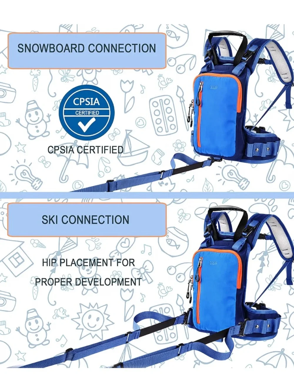 LUCKY CLOVER Ski Harness for Kids: Learn to Ski Safely and Teach Your Child 2-8